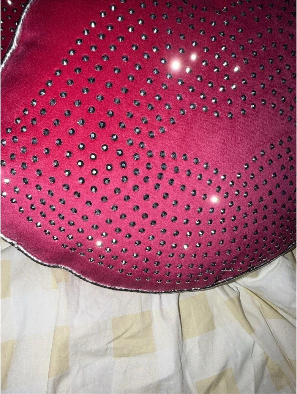 Juicy Couture Plush Faux Fur Lip W/bling Pillows NWT
